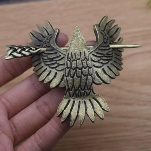 Alloy Bronze Personality Eagle Hairpin Norse Viking punk Hairstick for Long Hair Women