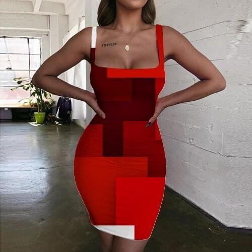 Giyu Brand Geometry Dresses Women Graphics 3d Print Creativity Ladies Dresses Art Bodycon Dress Womens Clothing Summer New Boho