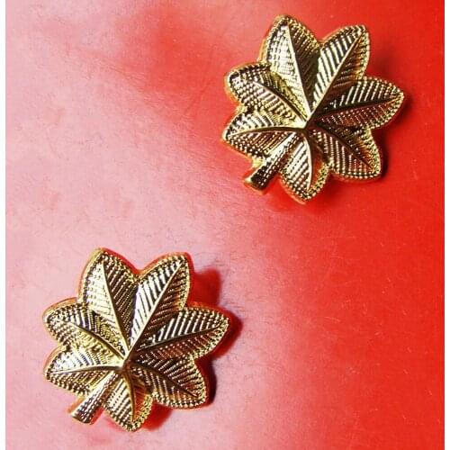 PAIR US NAVY LIEUTENANT COMMANDER LCDR COLLAR RANK INSIGNIA LEAVES COCKADE PIN BADGE