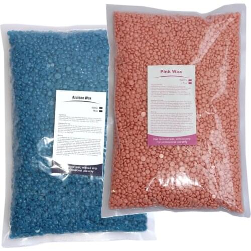 2Bags Pearl Hard Body Wax Beans Hair Removal Bikini Depilatory Waxing 1000G