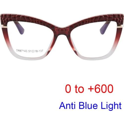 2021 Fashion Cat Eye Glasses Gradient Frame Presbyopic Lens High-Definition Anti Blue Light Reading Glasses Women +1.0 +1.5 +2.0