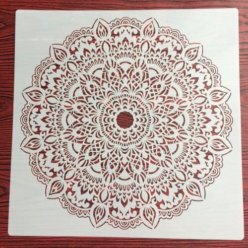 30 *30cm size diy craft mandala mold for painting stencils stamped photo album embossed paper card on wood, fabric,wall stencil