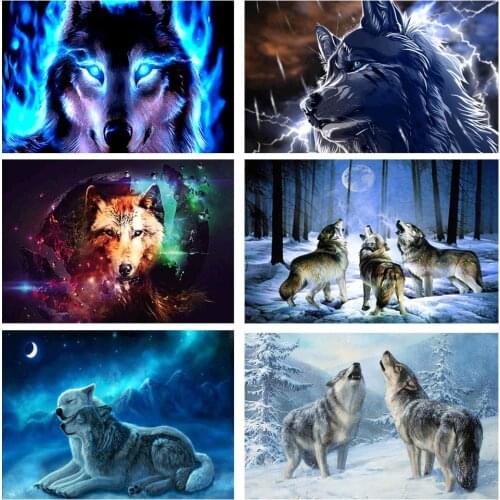 5D Diy Diamond Painting Wolf Full diamond embroidery Diamond Mosaic Cross stitch kits Home Decoration gift