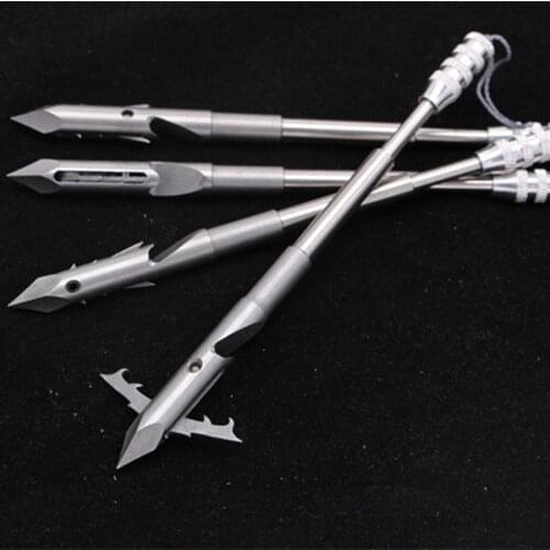 6pcs 140mm Fishing Darts Stainless Steel Fishing Head Arrowhead Barb Penetration Fish Slingshot Stable Catapult Shooting