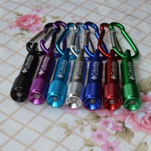 FREE SHIPPING BY DHL 200pcs/lot Hot Selling Aluminum LED Keychains Novelty Mini Torch Flashlight Keyrings Custom Logo