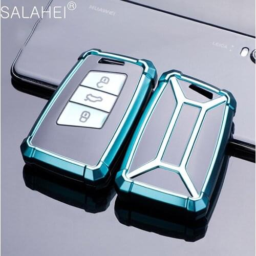 TPU Car Key Case Cover For Volkswagen VW Magotan Passat B8 TIGUAN MK2 For SKODA Superb A7 Car Key Fob Bag Cover Case Accessories