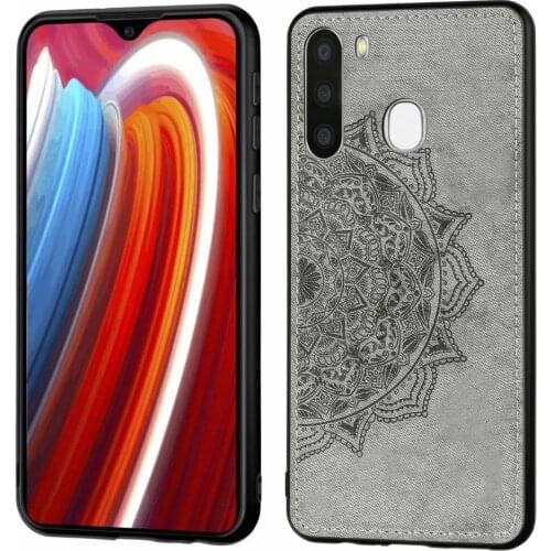 Embossed Mandala Fabric Cloth TPU PC Phone Case Cover for Samsung A11 A41 A21 A01 M31 M30S M21 A91 M80S A81 M60S M40S A51 A71