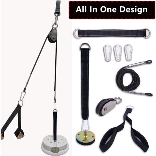 Gym DIY Fitness Biceps Triceps Forearm Trainer Strength Trainer Heavy Duty Pulley Cable Machine System Home Workout Accessories