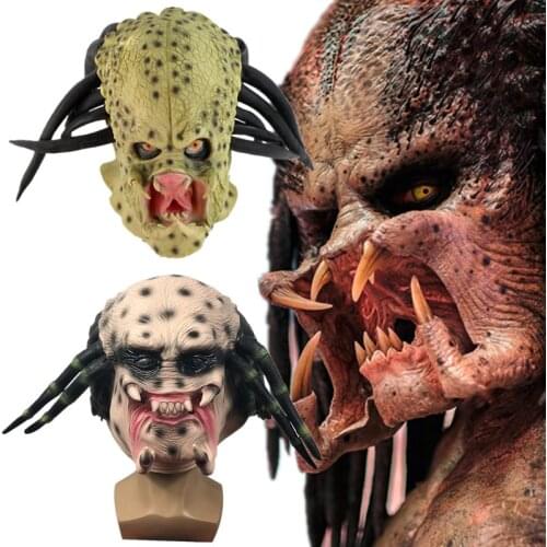 Predator Mask Cosplay Costume Latex Masks Helmet Masquerade Halloween Party Props
