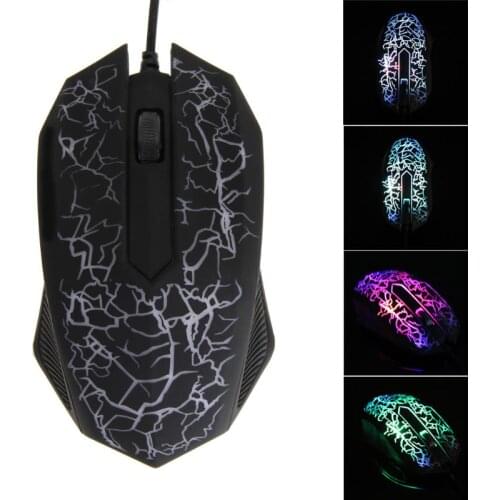 Gaming Mouse 2400DPI 3 Buttons Optical USB Wired Gaming Mouse 7 Colors LED Computer Game Mice for PC Laptop Desktop High Quality
