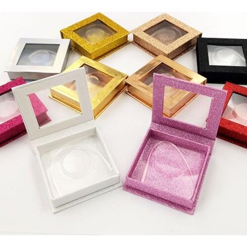 Bulk 30/pack wholesale false eyelash packaging box lash boxes packaging custom logo faux mink lash fake strips square case empty