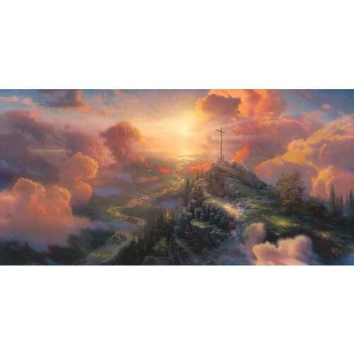 The Cross Thomas Kinkade HD Canvas Print Living Room Bedroom Wall Pictures Art Painting Home Decoration No Frame