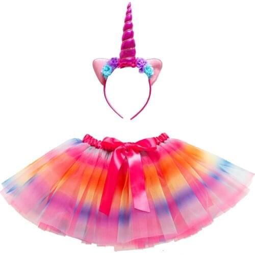 New Tutu Skirt Baby Girl Clothes 12M-8Yrs Colorful Mini Pettiskirt Girls Party Dance Rainbow Tulle Skirts Children Clothing