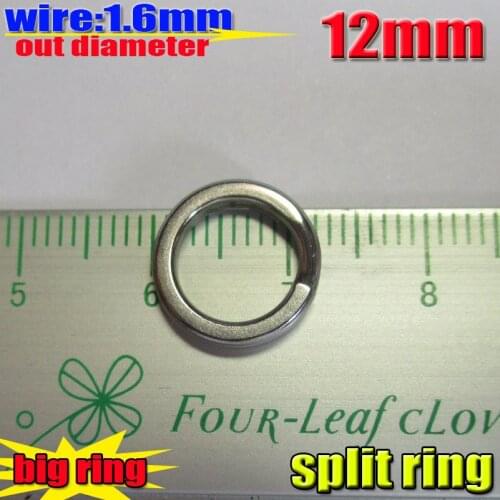 2015new fishing split rings size:wire1.6mm outside diameter 12MM quntity:20pcs.lot 304 stainless steel