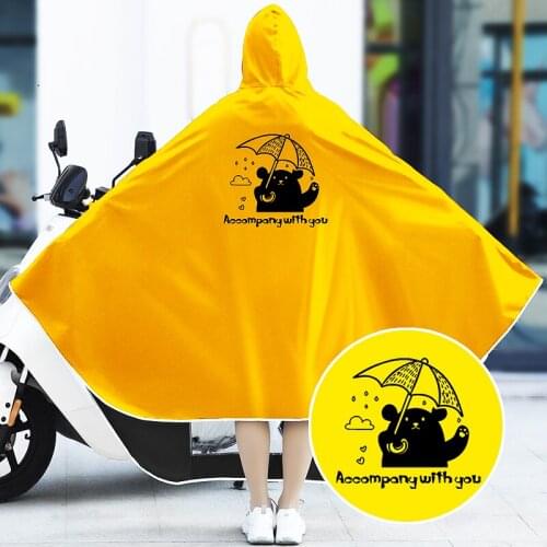 Raincoat plus-Sized Thickened New Mens and Womens Single Long Full Body Rainproof Poncho electric motorcycle for adult