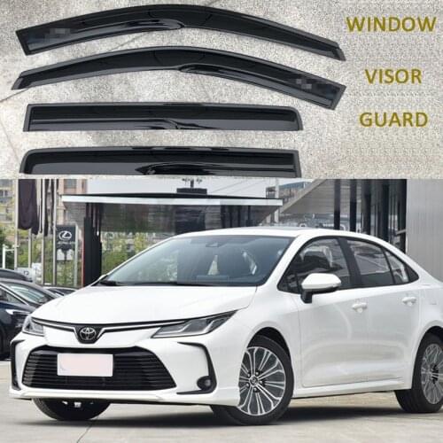 For Toyota Corolla Plastic Window Visor Vent Shades Sun Rain Deflector Guard 4PCS/SET For Corolla 2019 2020 2021 Plastic Visor