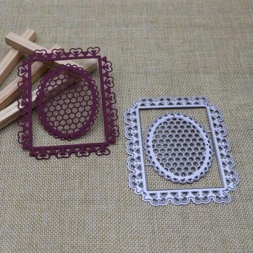 Rectangle Oval Heart Metal Die Cuts Lace Cutting Dies For DIY Scrapbooking Embossing Paper Cards Making Decor Craft Supplies