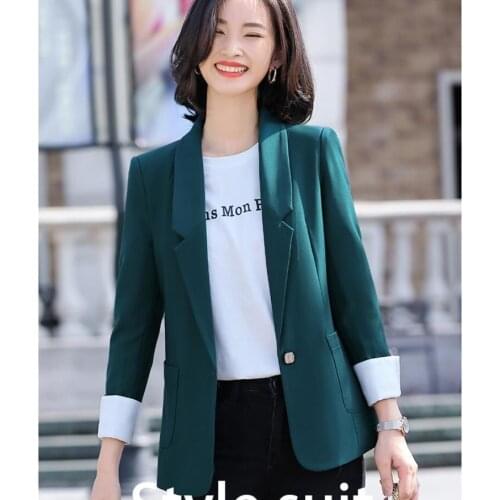 Early Autumn Women Korean Style Fashionable Small Suit Jacket Long Sleeve Patchwork Office Lady Notched Office Work Wear 3xl