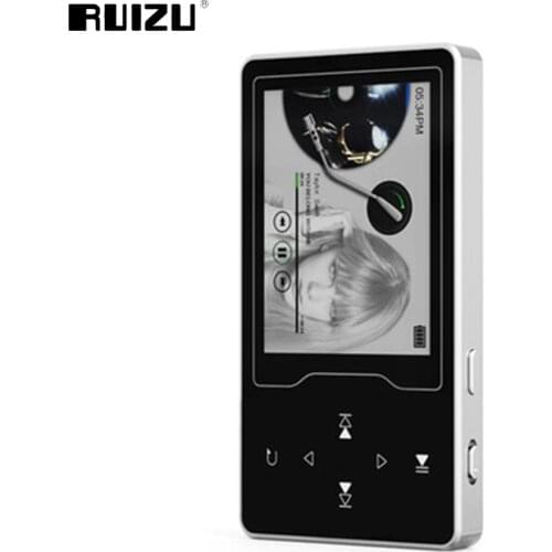 RUIZU D08 8GB Metal MP3 Player 2.4 inches HD Large Color Screen HIFI Lossless Sound With Built-in Speaker FM Radio Ebook Video