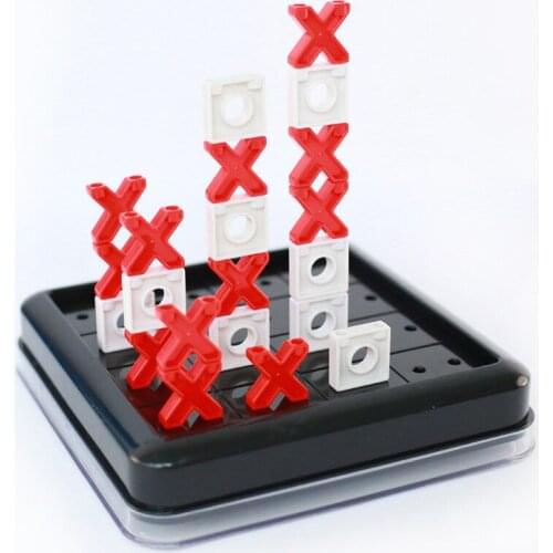 Tic-tac-toe 3D OX Chess Parent-child Interaction Leisure Board Link Game Eveloping Intelligent Educational Montessori Toys Gift