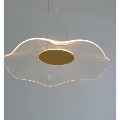 Modern LED lamp simple lotus leaf pendant lights Nordic lustre dimming chandeliers living room decoration bedroom light fixtures