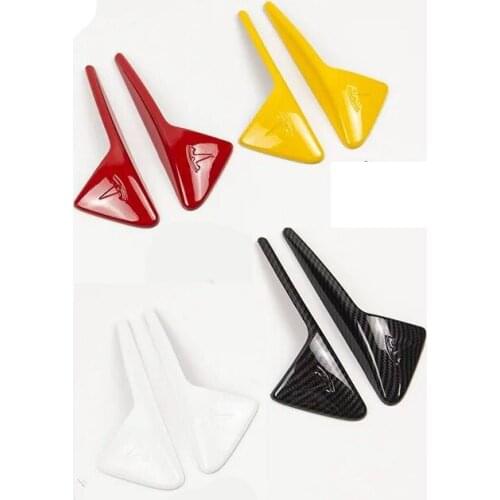 Car Styling sticker for Tesla Model 3 S X Car body side camera cover protection ABS stickers Emblem Logo carbon fiber Decals