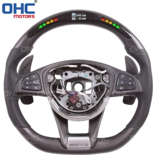 LED Performance Steering Wheel compatible for C43 C63 E53 E63 S63 GT GT63 GT R GLC63 CLC43 GLE43 GLE63 G63 A45