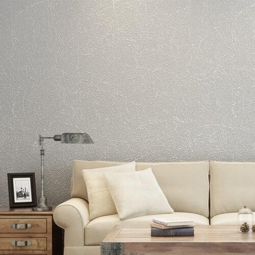 Silver Grey Beige Silk Embossed Textured Wallpaper Rolls Modern Solid Vinyl Plain Wall Paper White Wallcover For Bedroom Blue