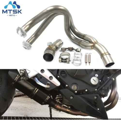 ER6N Ninja 650R Motorcycle Exhaust Muffler Middle Pipe Escape Slip-on For Kawasaki ER-6N ER-6F 2012 2013 2014 2015
