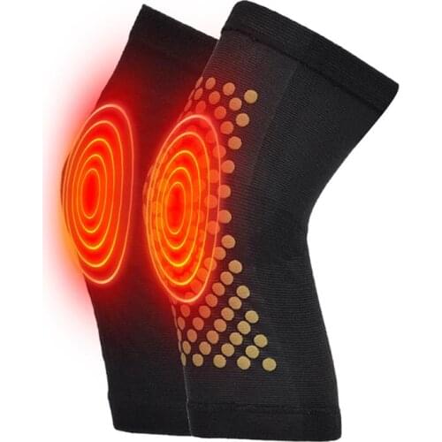 1 Pair Self Heating Support Knee Pads Knee Brace Warm for Arthritis Joint Pain Relief and Injury Recovery Belt Knee