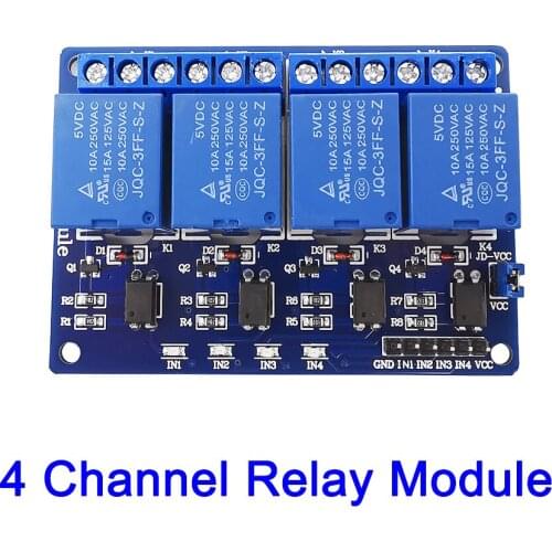 1Pcs 5V Relay Module 4-Channel With Optocoupler Output 4 Way Relay Control Board Home Smart Switch Relay Module For Arduino