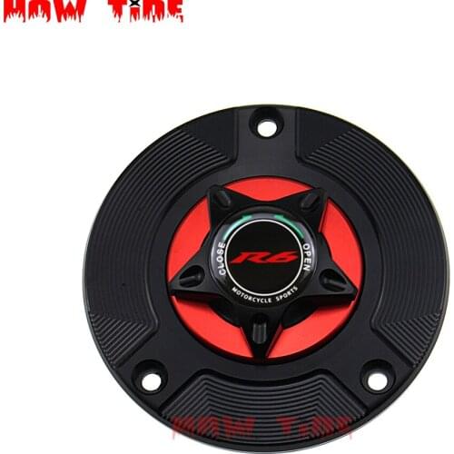 LOGO R6 Motorcycle Accessories Gas Fuel Tank Cap Cover CNC Aluminum for YAMAHA YZF-R6 YZFR6 YZF R6 YZF600 2003-2019