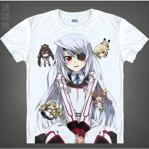 Anime Infinite Stratos IS Cecilia Alcott, Huang lingyin, Laura Bodewig T-Shirt Summer Tee Short Sleeve Tops Unisex Cosplay S-XXL