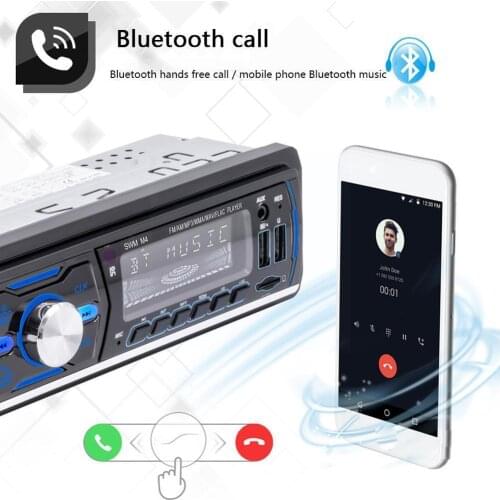 New Dual USB Car Bluetooth MP3 Player Ld3 Display Colorful Lights U RDS Support DAB+ Radio DIN Stereo Car Compatible Card D E1L9