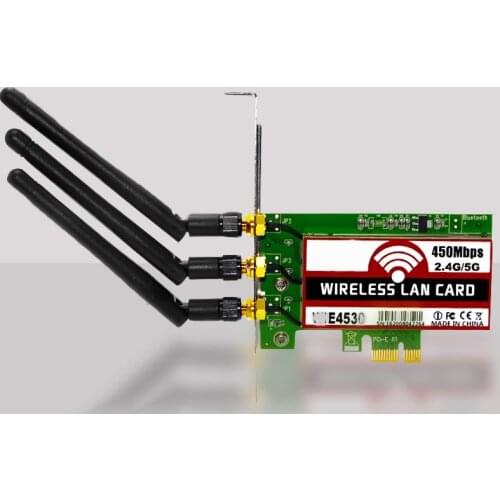 802.11 B/g/n 450Mbps wireless adapter WiFi PCI-Express adapter desktop card for Intel 5300 compatible slot PCI-E X1/X4/X8/X16