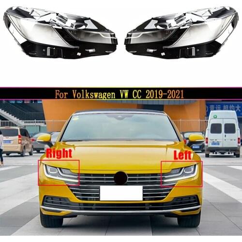 Car Headlight Cover For Volkswagen VW CC 2019 2020 2021 Headlamp Lens Replacement Auto Shell