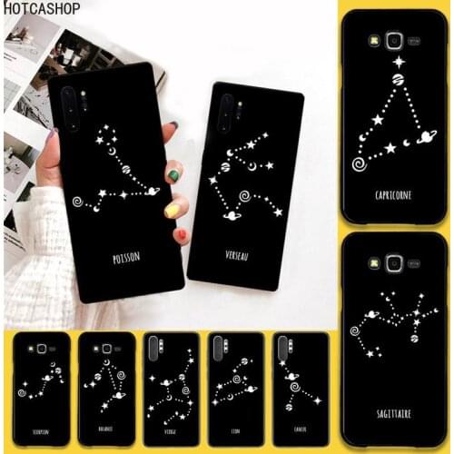 12 constellations zodiac signs Phone Case For Samsung Galaxy Note20 ultra 7 8 9 10 Plus lite J7 J8 Plus M21 M30S