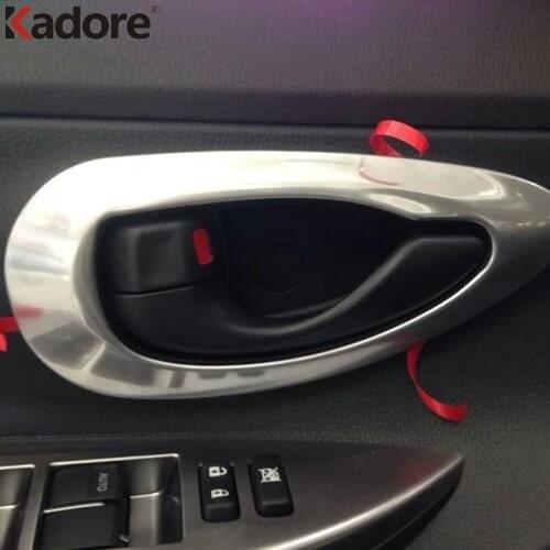 For Toyota Yaris 2014 2015 4dr Sedan ABS Matte Interior Door Handle Bowl Cover Trim Protection Sticker Accessories Car Styling