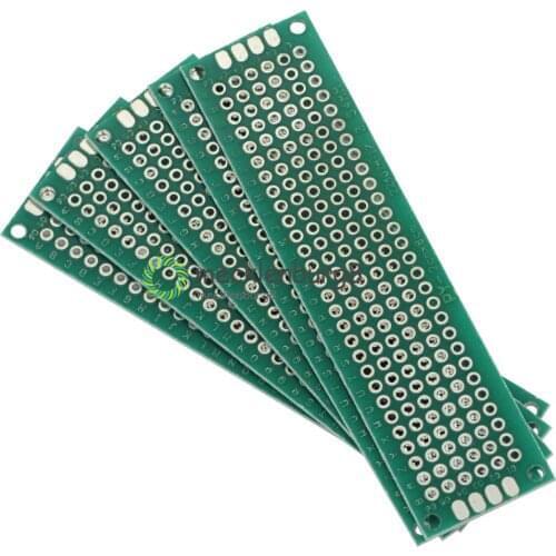 5pcs 2x8 cm double Side prototype pcb 2*8 panel Universal Board