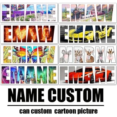 Photo Custom Full Square 5D DIY Diamond Painting Cartoons Name Cross Stitch Letter Customized Diamond Embroidery Mosaic Gifts