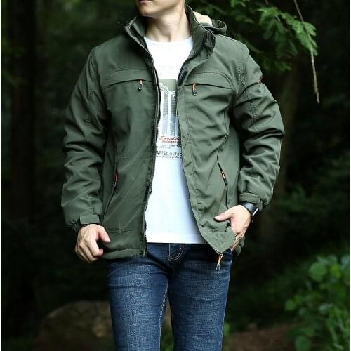 4XL Large Size 2019 Spring Winter Men Jacket Outdoors Camping Hiking Hooded Keep Warm Clothes Tactical Army Fans Overalls Coat