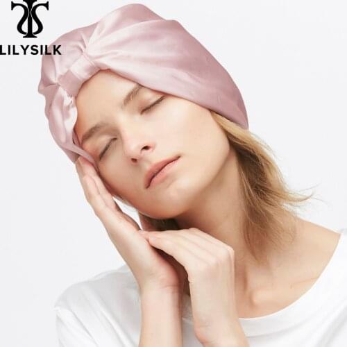 LilySilk Silk Sleep Cap Classic Pleated Hair One Size Women New Free Shipping