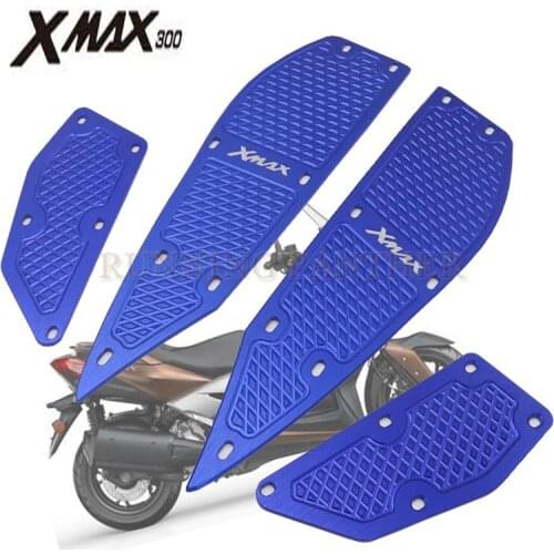 Motorcycle Accessories High Quality CNC logo Foot Pegs plate Footrest Step pad For YAMAHA XMAX 250 X-MAX 300
