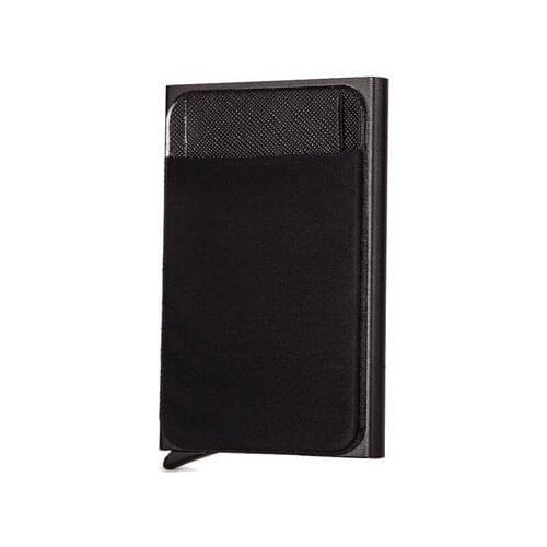 Rfid Blocking Protection Men id Credit Card Holder Wallet Leather Metal Aluminum Business Bank Card Case Credit Card Cardholder