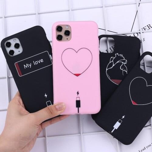 Love Heart Phone Cover For iPhone 12 mini 11 Pro Max X XS XR Max 7 8 7Plus 8Plus 6S SE2020 Soft Silicone Candy Case Fundas