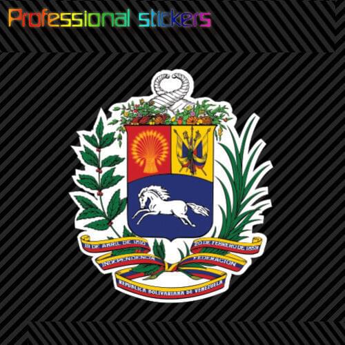 Venezuelan Coat of Arms Sticker Decal Self Adhesive Vinyl Venezuela Flag VEN VE Stickers for Cars, Bicycles, Laptops, Motos