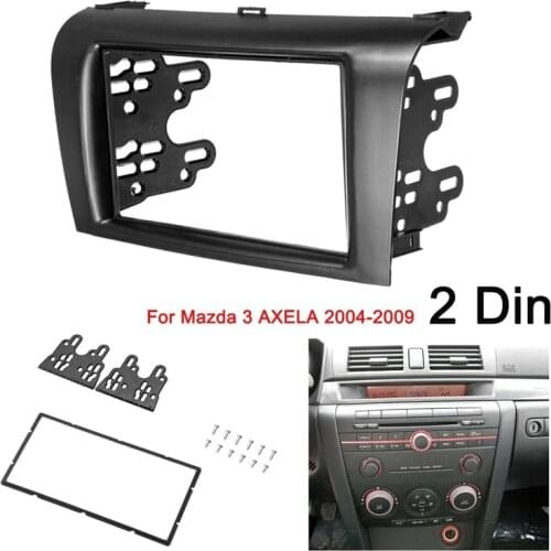 NEW-2DIN Car Stereo Radio DVD Fascia Fascias Dash Panel Plate Trim Kit Frame Cover for Mazda 3 AXELA 2004-2007 2008 2009