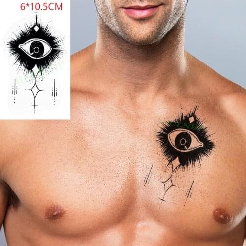 Waterproof Temporary Tattoo Sticker Big Eye Light Cross Cool Body Art Flash Tattoo Fake Tattoo for Women Men