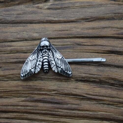 2021 New Fashion Gothic Dead Moth Butterfly Hairclip Insect Animal Witchcraft Hair Accessories
