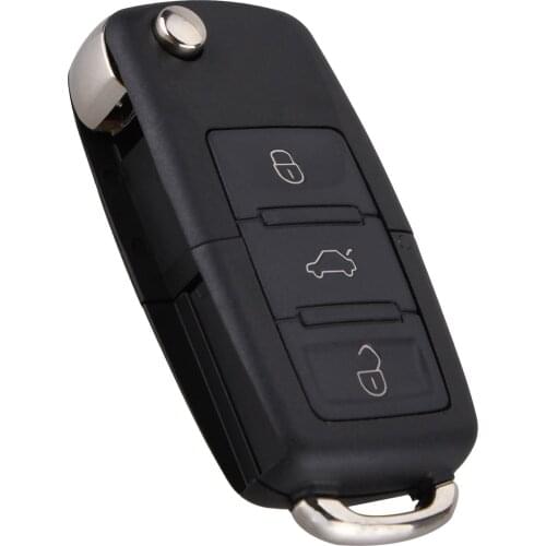 Replacement 3 Buttons Replacement Flip Fob Car Remote Folding Key Shell Case fit for Volks wagen Golf Beetle Car-covers Key Case